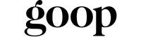 Black 'goop' logo on a white background